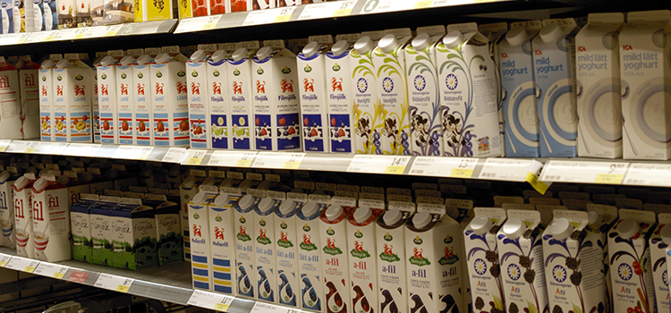 Mjölkprodukter i mjölkdisk